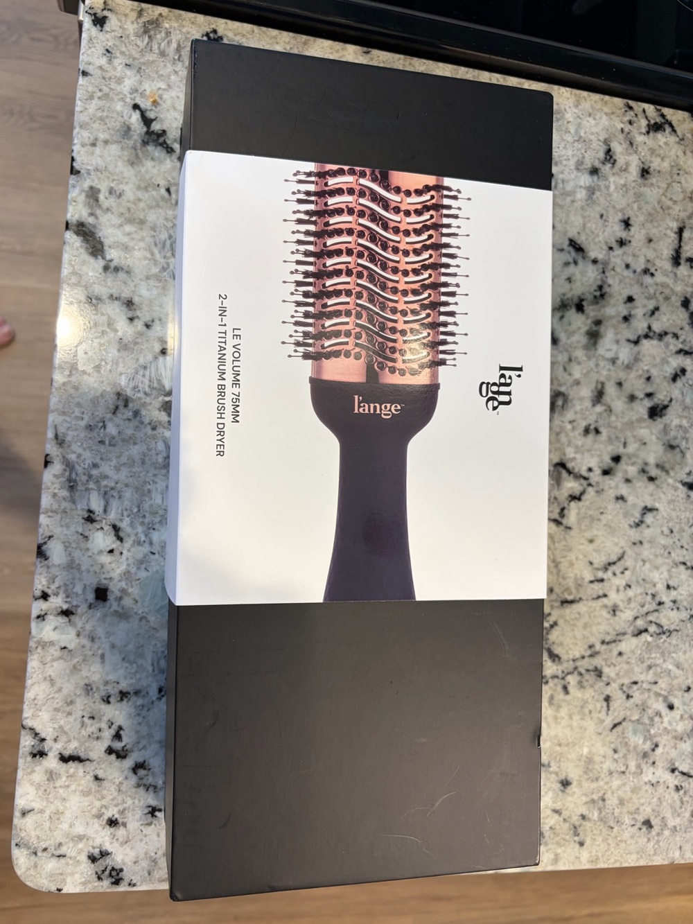 Lange 2-in-1 Round Brush Dryer in Rose Gold and Black